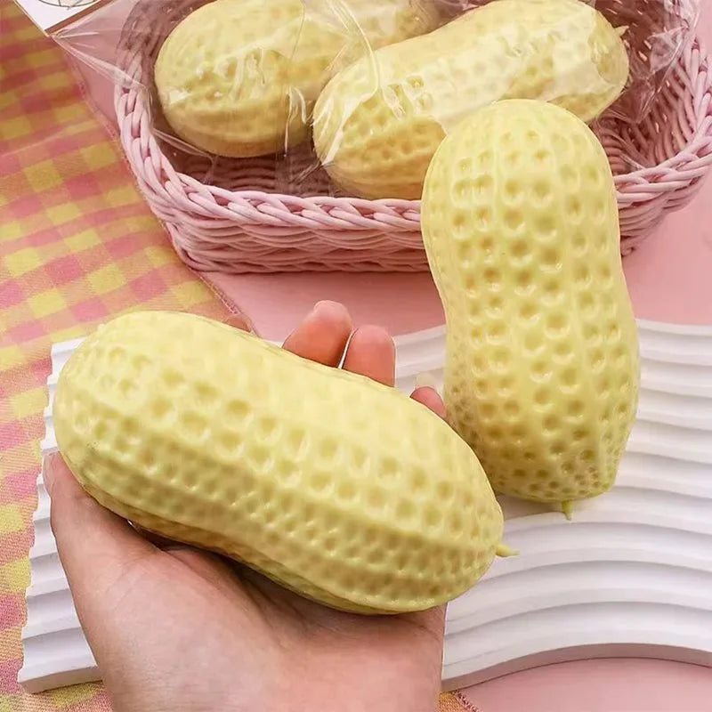 Peanut Stress Ball Crunchy Squeeze Toy for Kids & Adults - Sensory Fidget Ball