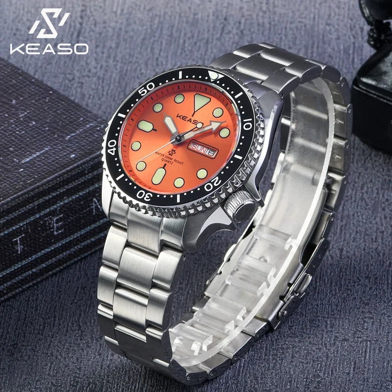 Men's Dive Watch C3 Luminous 316L Steel Waterproof Sapphire MIYOTA Quartz