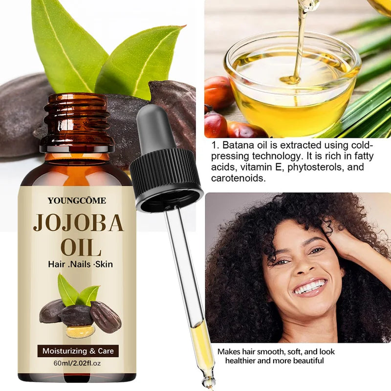 Organic Jojoba Oil - Pure Moisturizing Carrier Oil for Face, Hair, Skin & Nails