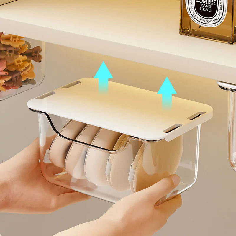 Transparent Drawer Storage Box for Bathroom Mirror Cabinet Organization - 12pcs