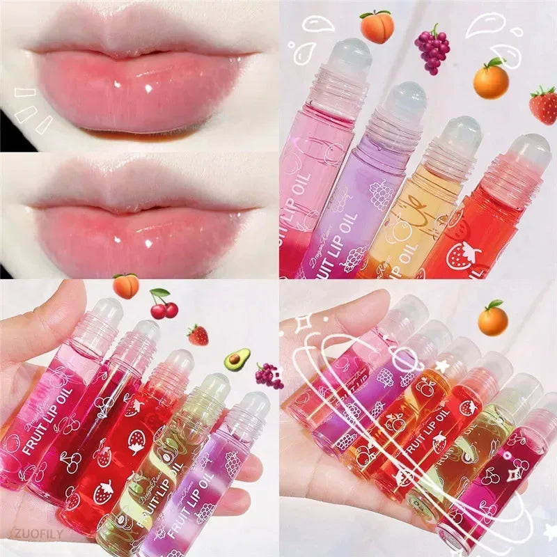 Fruit Lip Gloss with Moisturizing Lip Oil - Reduces Lines & Nourishes Lips
