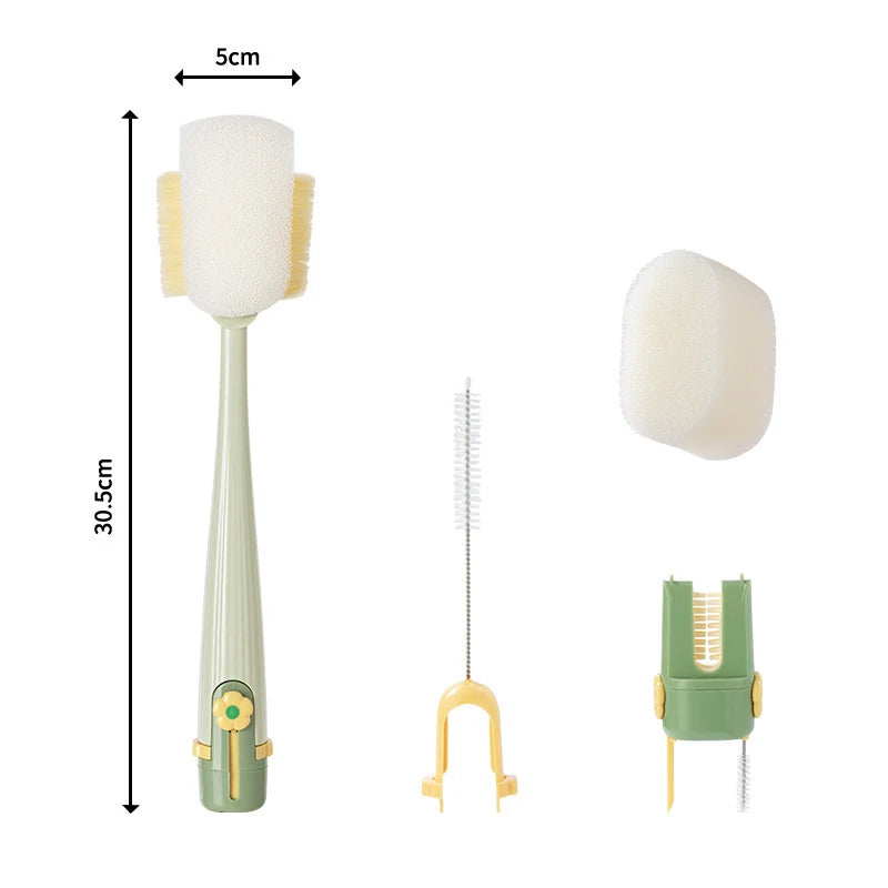 5-in-1 Multifunctional Cleaning Brush Set for Bottles Cups and Straws Household Kitchen Tools