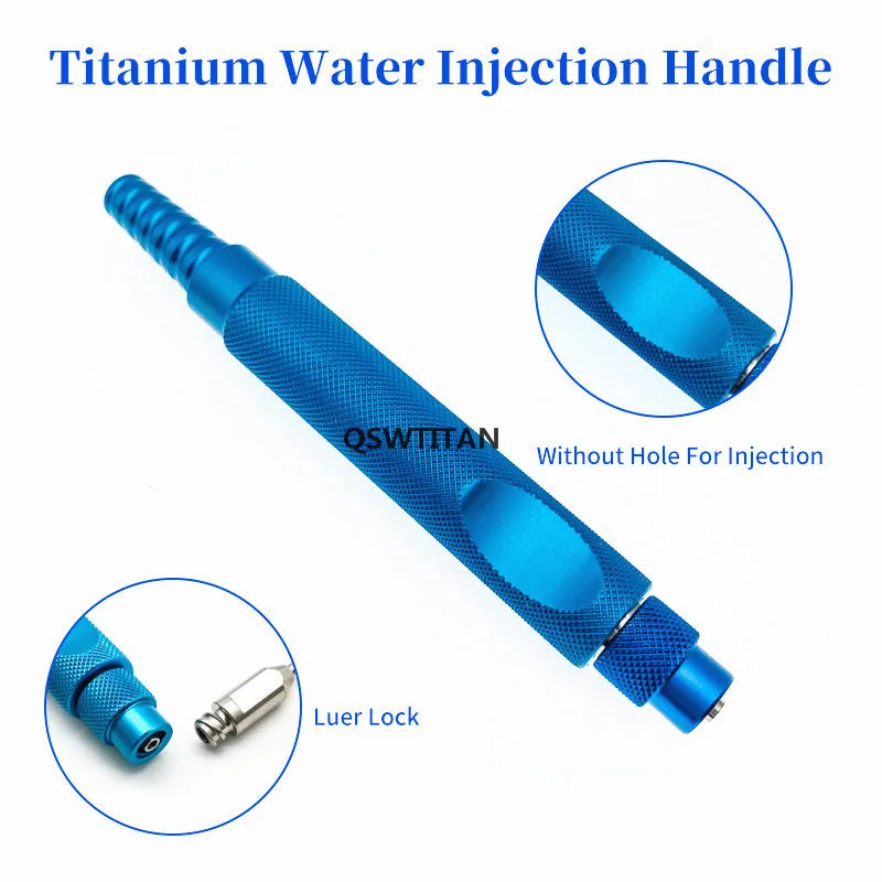 Water Injection Handle Converter for Ophthalmic Liposuction Titanium Handle
