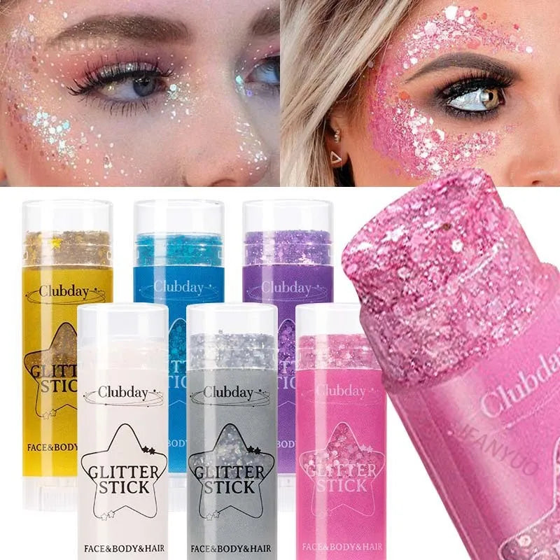 Sparkling Glitter Gel Stick for Face & Body - Brighten Stage Makeup