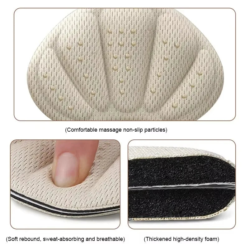 Heel Cushion Inserts for Shoes - Soft Mesh Heel Protectors, 2-in-1 Shoe Pads