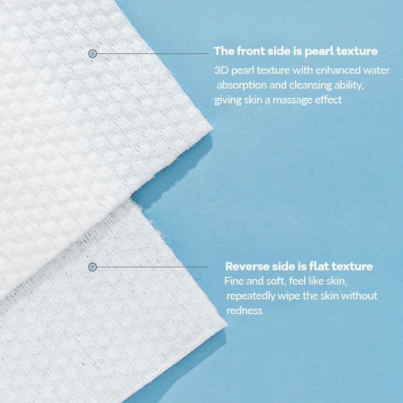 Disposable Facial Towels 100PCS Soft Cotton Makeup Remover for Travel & Daily Use