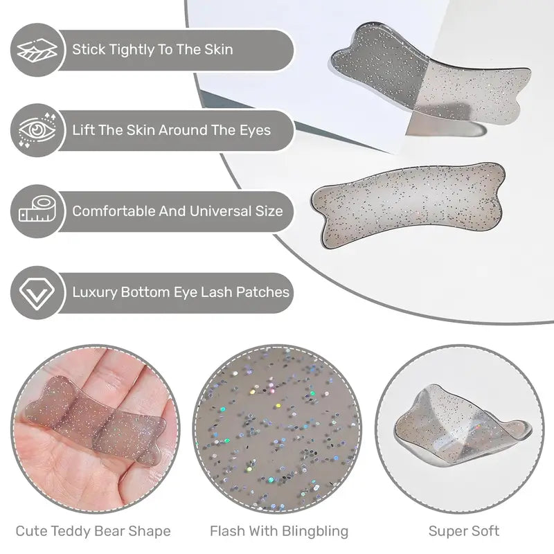 Reusable Silicone Lash Lift Pads - Bear Shaped Eyelash Extensions & Eye Makeup Tools