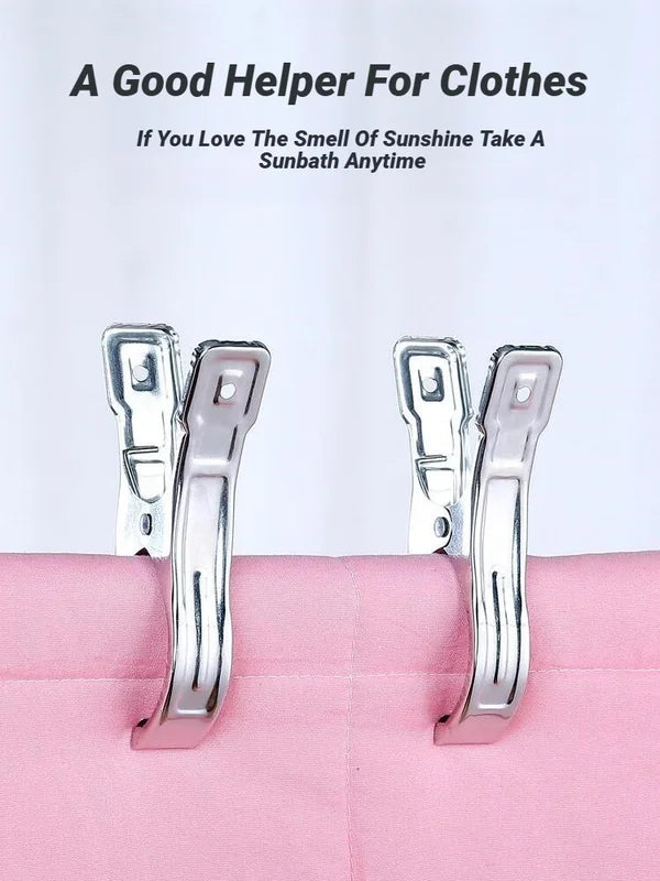 Stainless Steel Windproof Clothespins for Clothes Drying - 10 Pack