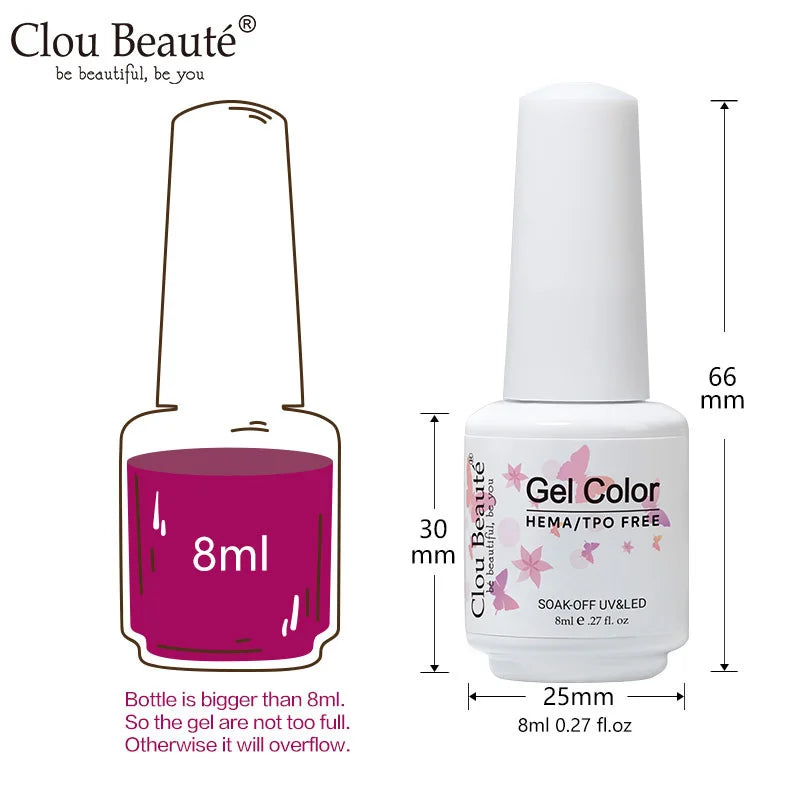Semi-Permanent UV Gel Nail Polish - High Pigment Long Lasting for Nail Art