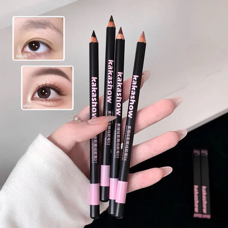 Long-Lasting Waterproof Matte Eyeliner Pencil - Smudge-Proof Eye Makeup