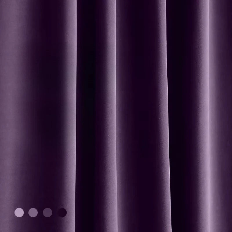 Insulated Velvet Blackout Curtains for Living Room & Bedroom - Custom Size & Colors