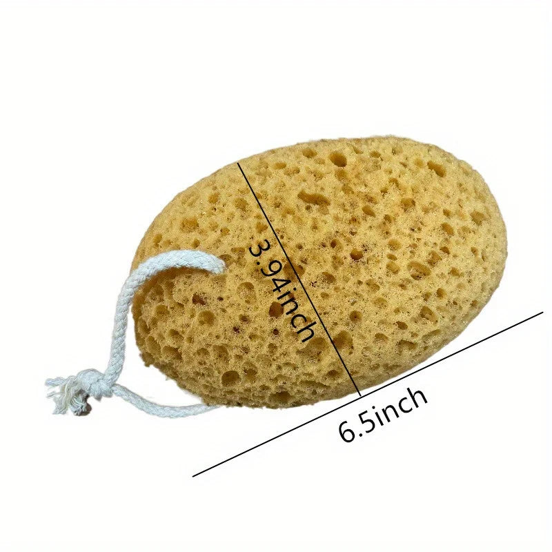 Natural Seaweed Bath Sponge with Honeycomb Texture - Exfoliating Body Scrubber for All Skin Types