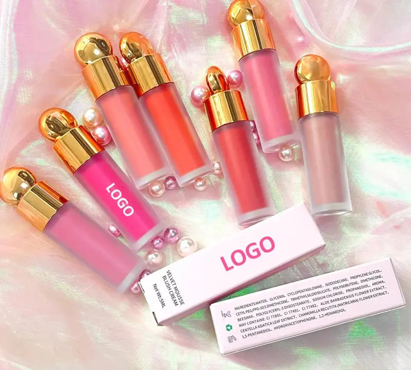 Liquid Blusher Set - Long-lasting Matte Cheek Contour Cosmetics 5pcs