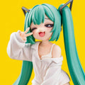 Hatsune Miku Anime Girl Collectible Figure White Pajama Desktop Statue for Adult Collectors