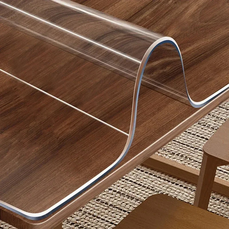 PVC Transparent Tablecloth Waterproof Heat-Resistant Oil-Proof Table Cover