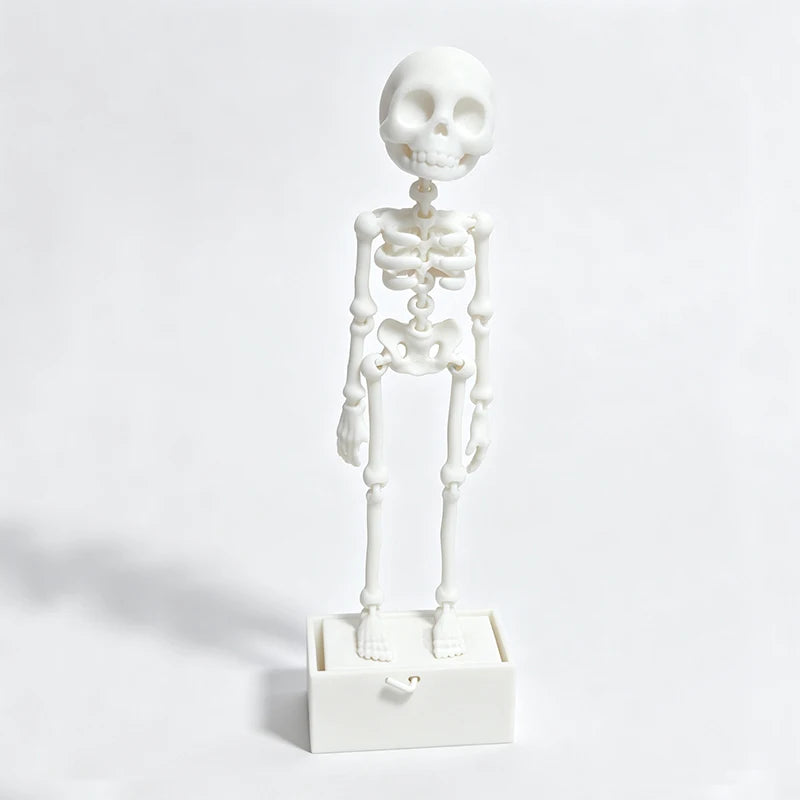 Interactive Bubble Dancing Skeleton Fish Tank Ornament 3D Printed Halloween Decor
