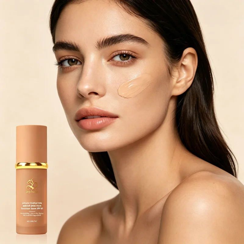 Hydrating Long-Lasting Foundation with Matte Finish - Lightweight & Flawless Skin