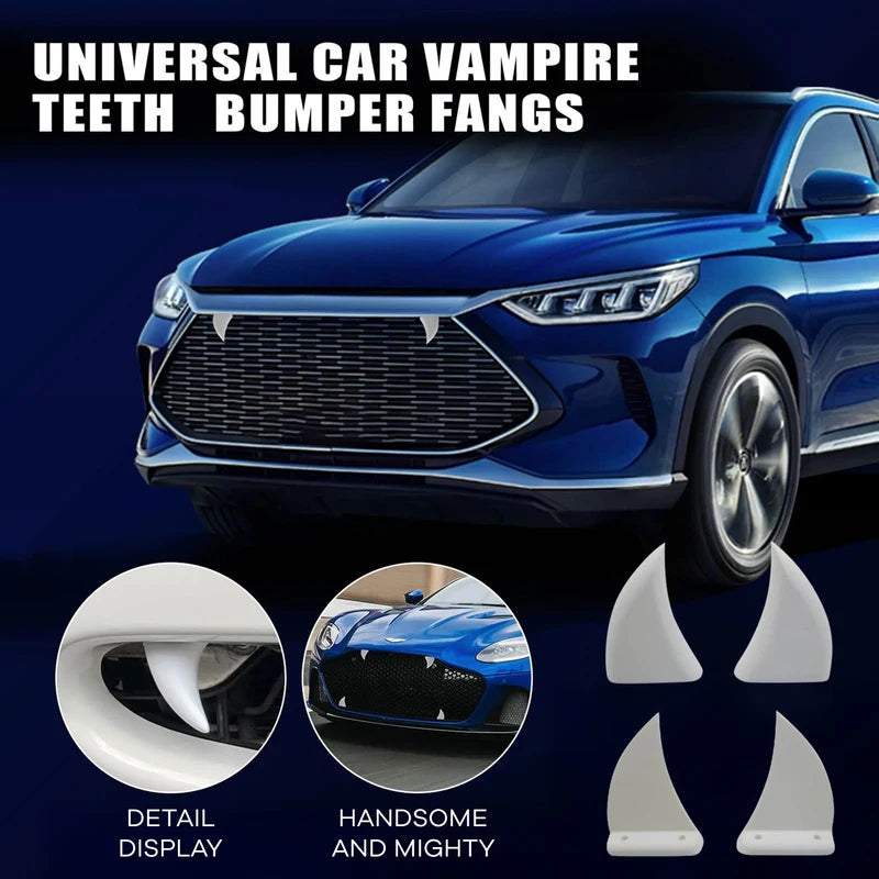 Car Front Grille Vampire Teeth Decor - Halloween Monster Car Makeover