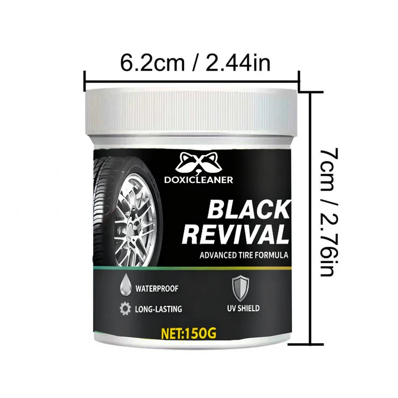 Universal Car Care Wax for Tire Blackening, Plastic & Leather Restoration, UV Protection & Polish