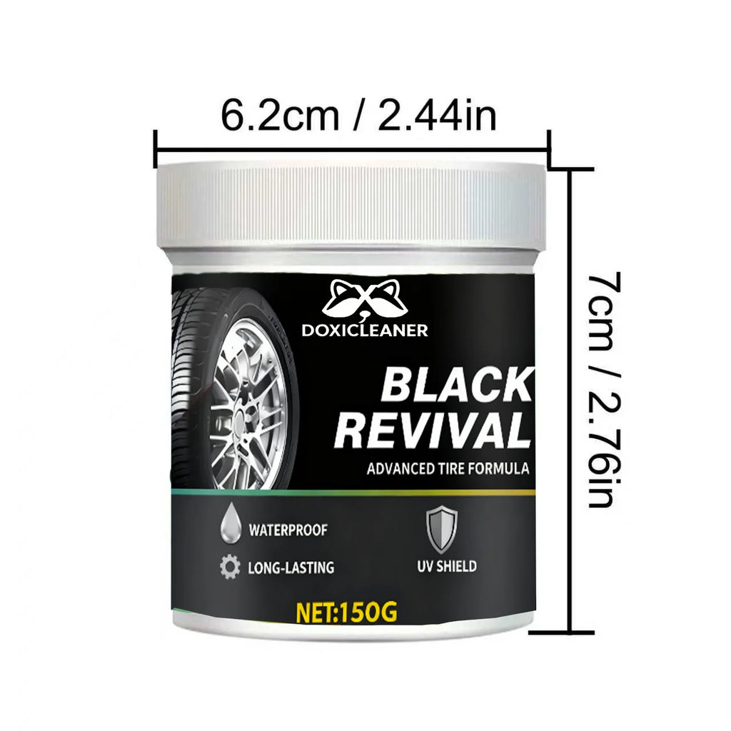 Universal Car Care Wax for Tire Blackening, Plastic & Leather Restoration, UV Protection & Polish