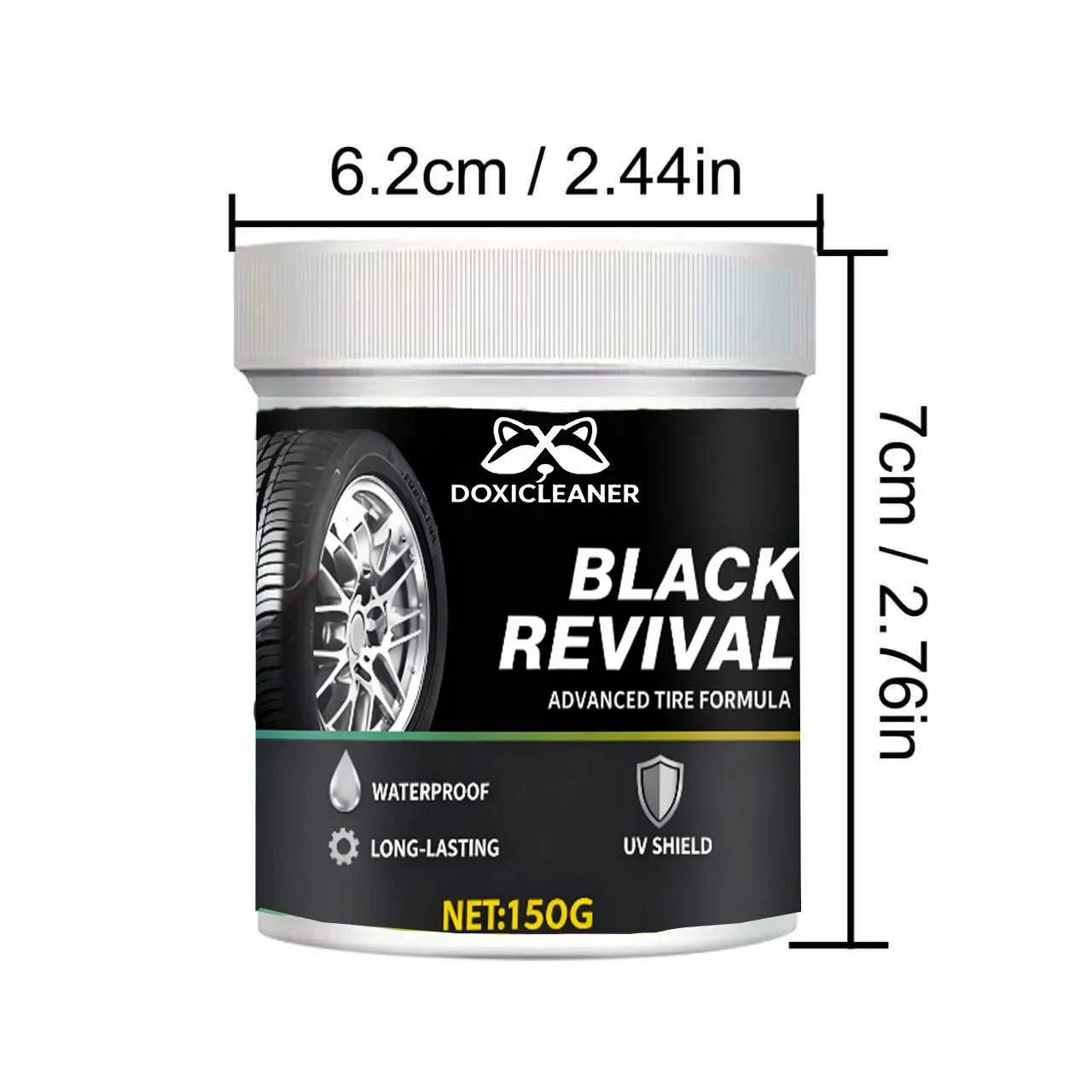 Universal Car Care Wax for Tire Blackening, Plastic & Leather Restoration, UV Protection & Polish