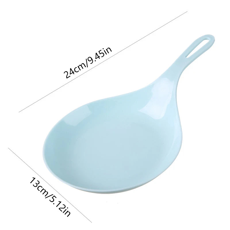 Large Handheld Dessert Plate with Handle - Multi-Color Food Serving Tray