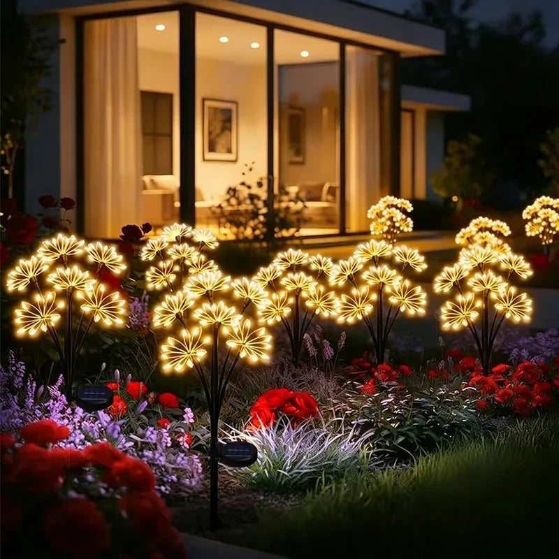 Solar Garden Flower Lights Waterproof Outdoor Decorative Landscape Lighting