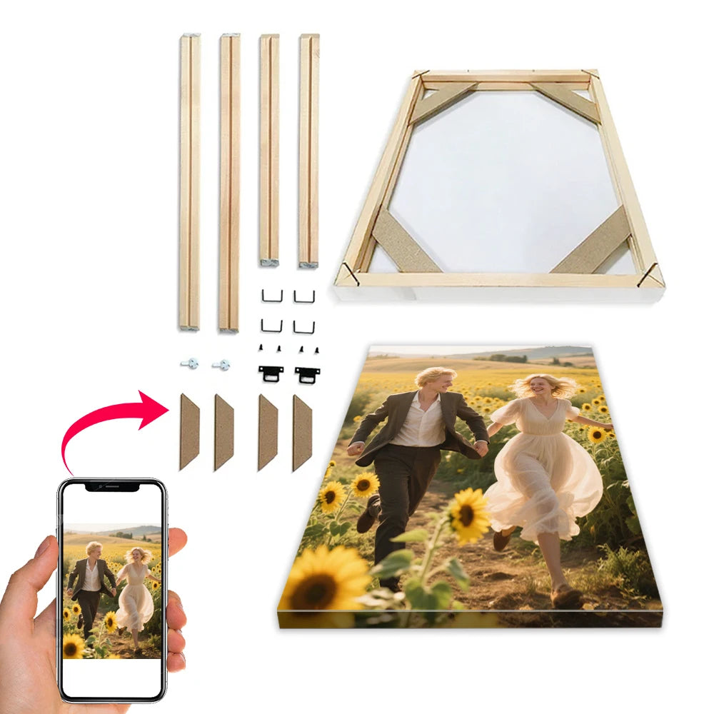 Personalized Canvas Wall Art - Custom Photo Wall Decor for Room & Home Gift