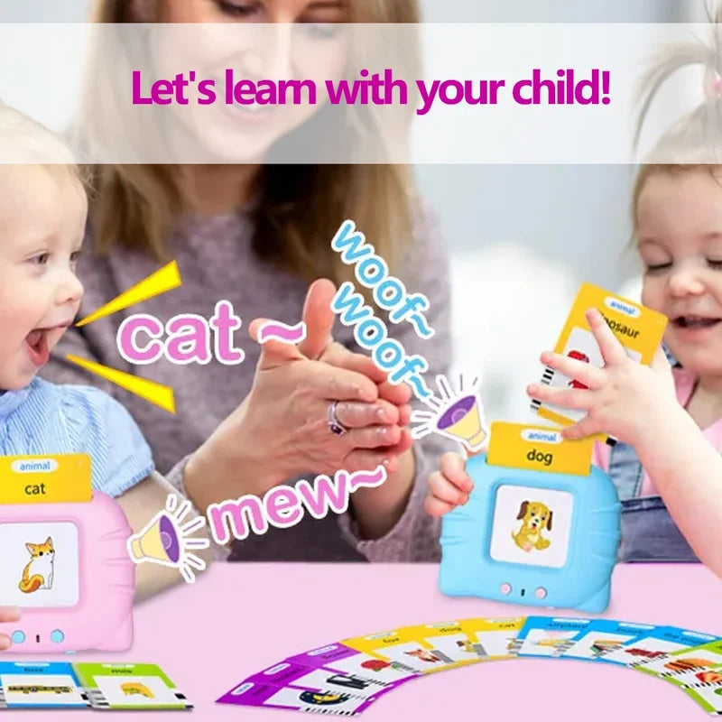 Educational Talking Flash Card Learning Toy for Kids Ages 2-6 – Portable Electronic Language Machine