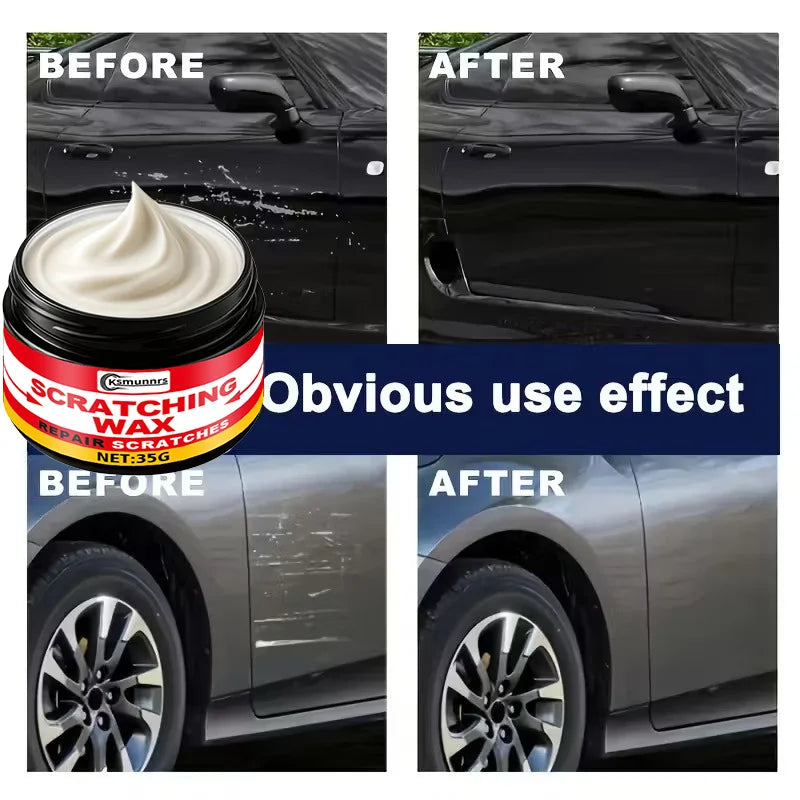 Car Scratch Repair Wax with Sponge Pad - 35G Blemish & Paint Protection