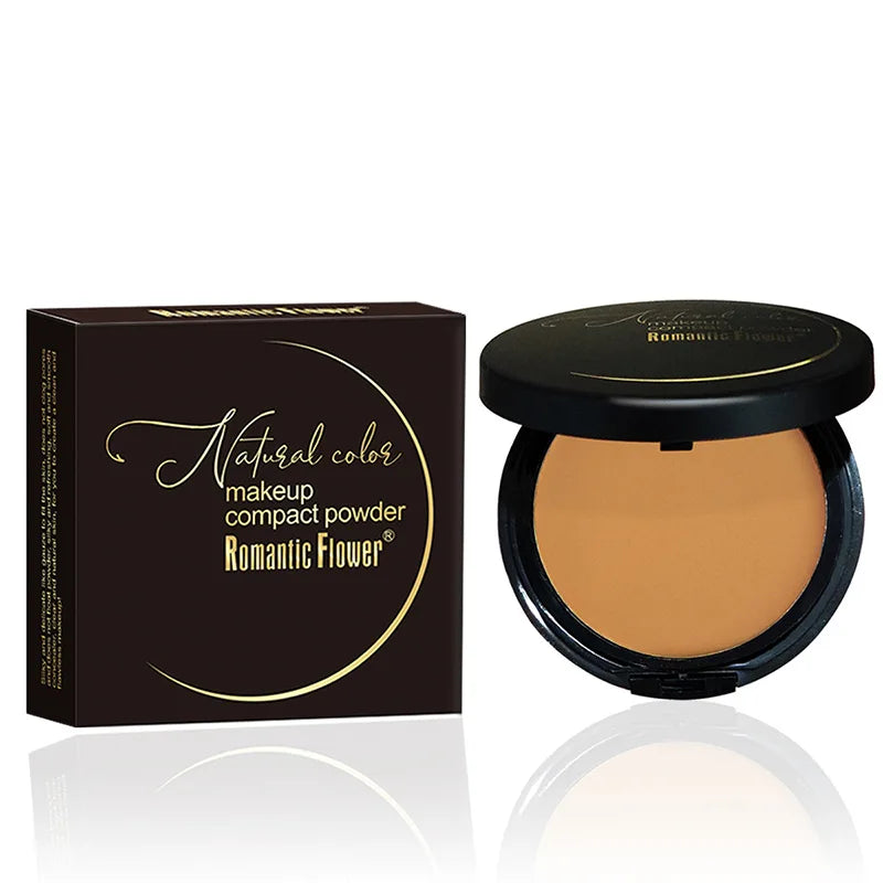 Matte Face Powder with Full Coverage Oil Control Waterproof Foundation