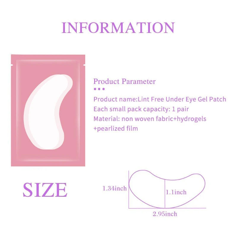 Eyelash Extension Under Eyelid Patches 50 Pairs Lash Building Stickers for False Lashes