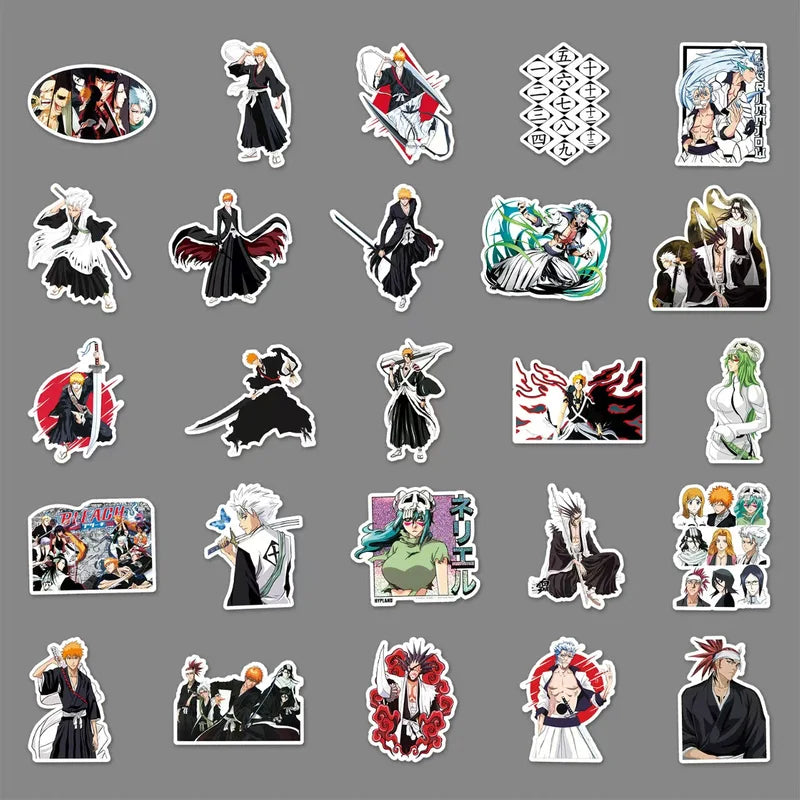 Bleach Thousand-Year Blood War Stickers Pack Waterproof Laptop Phone Decals Kurosaki Ichigo Toshiro Hitsugaya