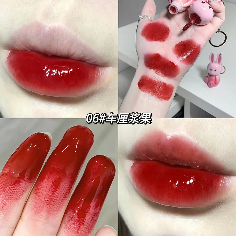 Waterproof Lip Gloss Lipstick Keychain Long Lasting Non-Stick Cup Lip Makeup