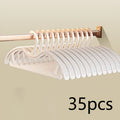 Wide Shoulder Hangers Set - Space Saving Non-Slip Closet Organizer, Short Neck