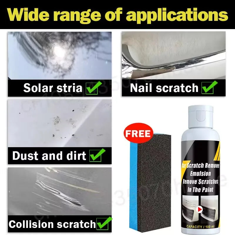 Car Scratch Remover & Paint Care Kit - Auto Swirl & Scratch Repair Polishing