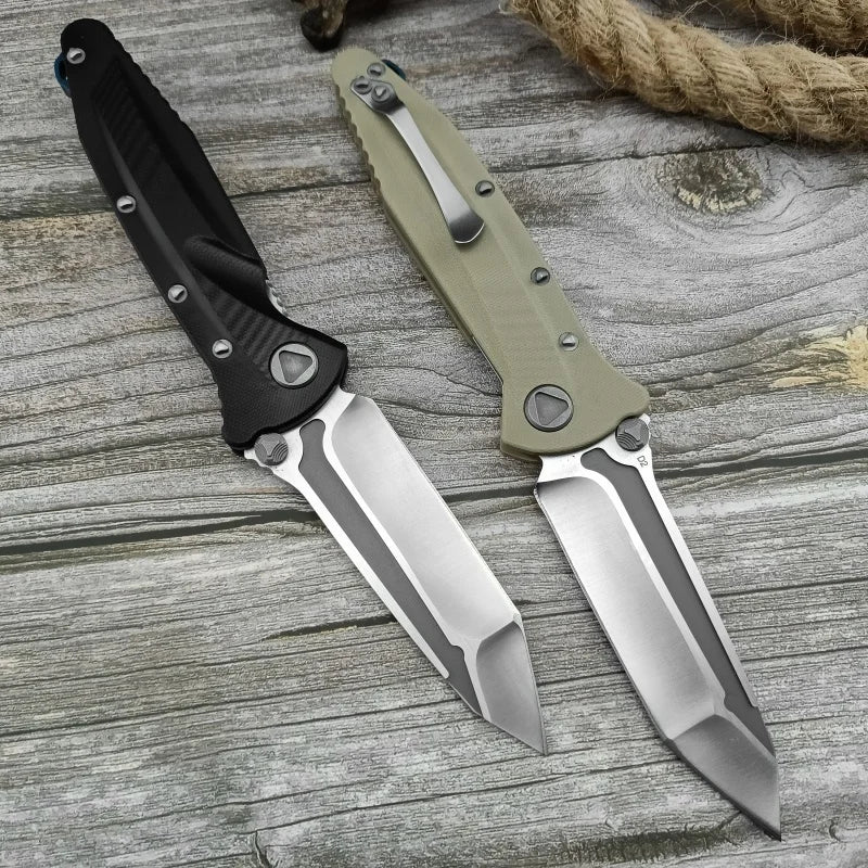 Folding Multi-Tool Pocket Knife with D2 Blade and G10 Handle for Camping Outdoors