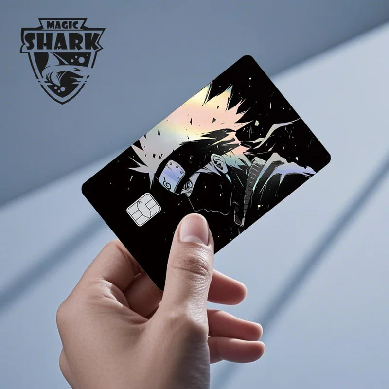 Anime Sasuke Kakashi Laser Holographic Debit Credit Card Skin Cover Sticker