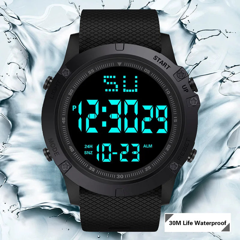Men's Sport Digital Watch Waterproof Luminous LED Military Style Watch