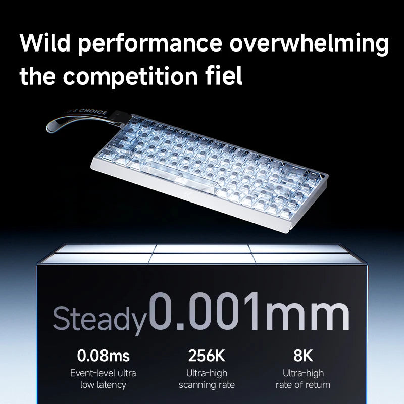 Gaming Keyboard RGB Mechanical Wired 0.001mm Ultralow Latency 8KHz Polling Rate