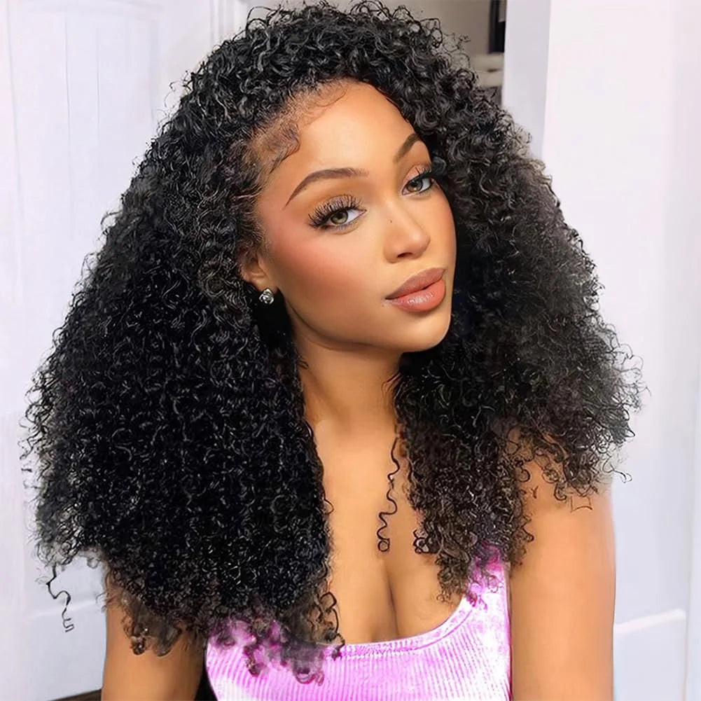 3-in-1 Human Hair Wigs for Women - Curly, Glueless, Flip Over, Seamless, Multiple Lengths & Colors