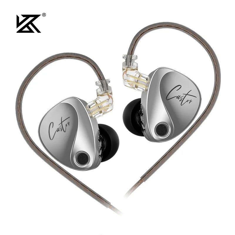 KZ Castor 2DD In-Ear Earphones HiFi Dynamic Monitor Headset with Noise Cancelling