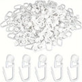 50pcs Silent Curtain Pulley Hooks for Track & Drapes - Easy Install, Durable