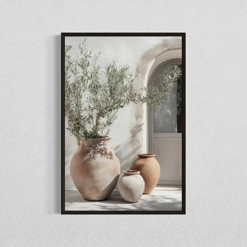 Mediterranean Olive Tree Canvas Wall Art Print for Living Room Bedroom Decor