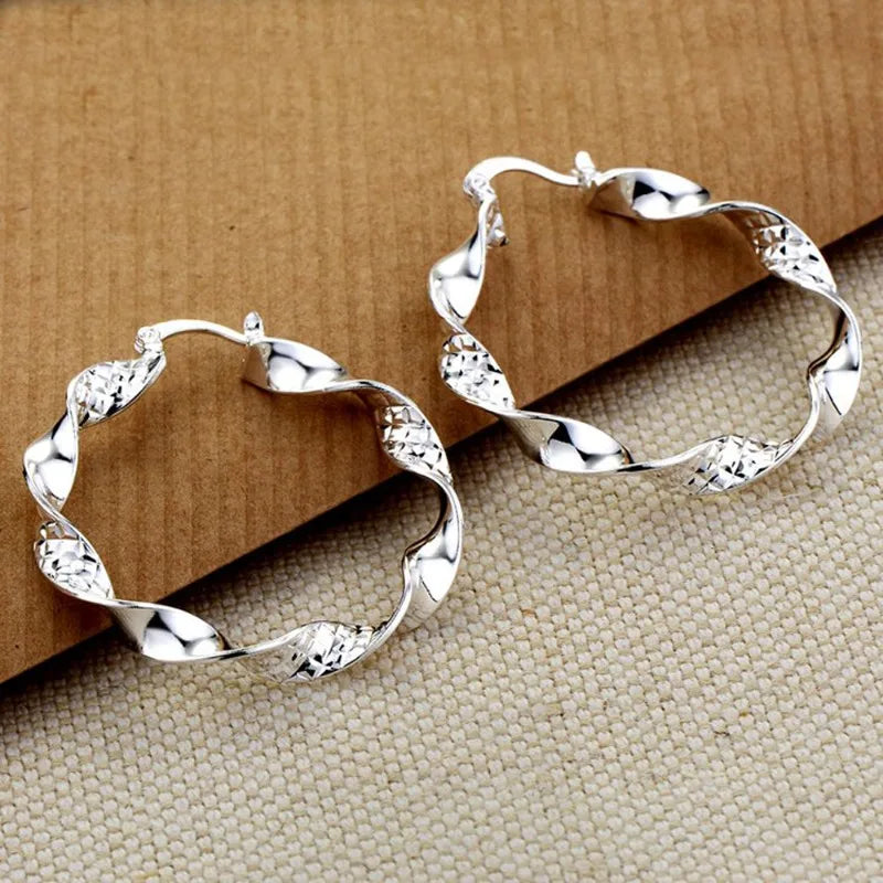 925 Sterling Silver Handcrafted Earrings for Women Wedding Engagement Party Gift