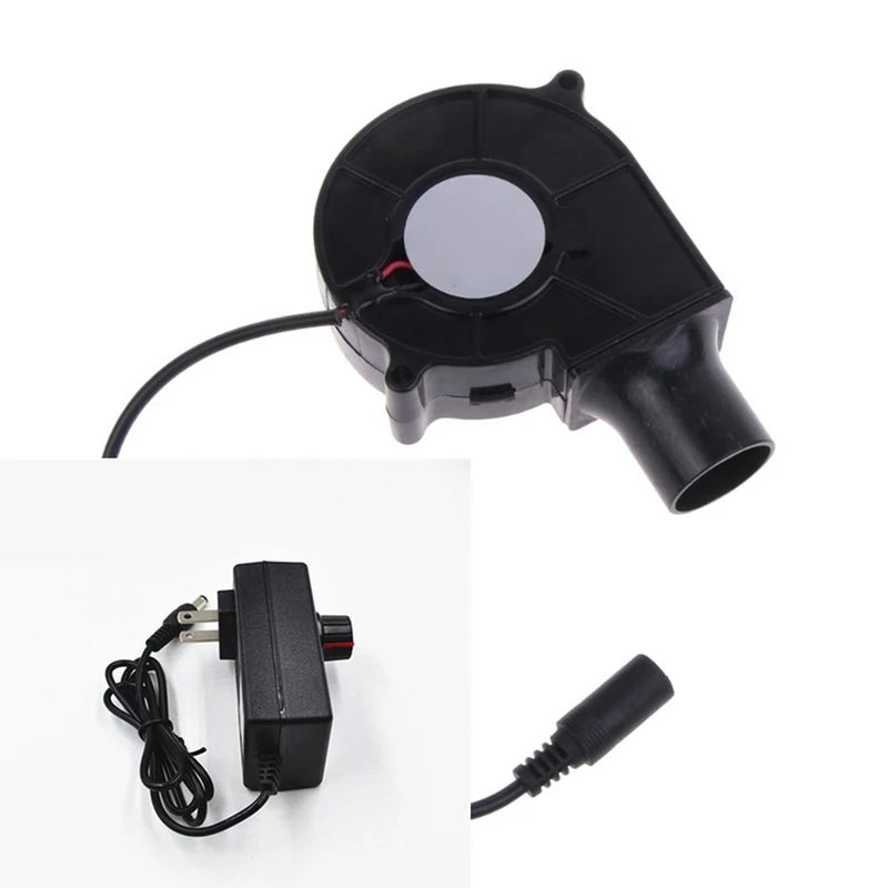 Portable Adjustable Speed BBQ Fan Handheld Air Blower for Camping Grilling