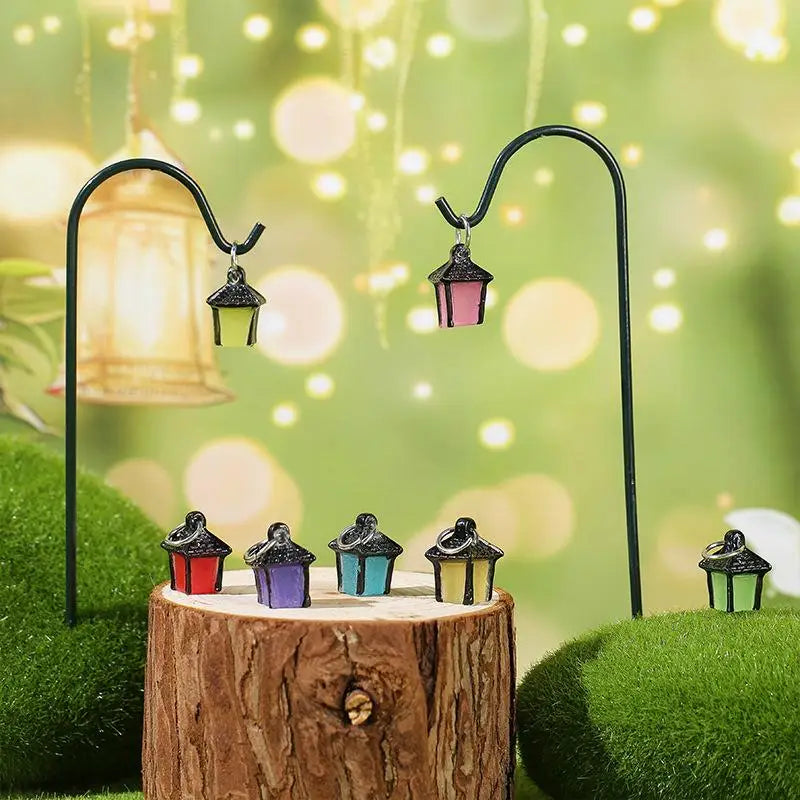 6Pcs Glow-in-the-Dark Garden Miniature Stakes for Bonsai Decorations and Party Crafts