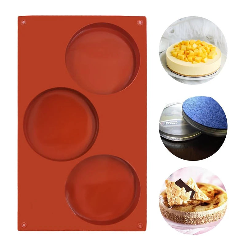 Large Round Silicone Mold for Baking and Resin Crafts - Multiple Colors