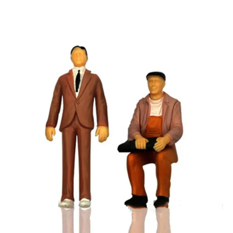 100Pcs Scale Model People Figures for Train Layouts - Painted Passengers in Various Poses