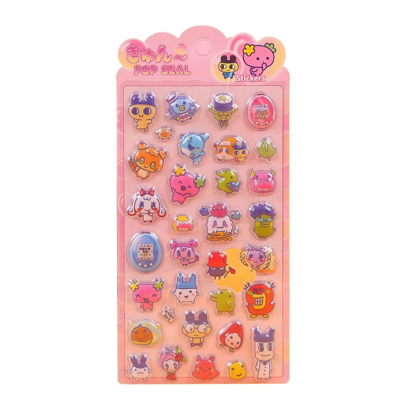 3D Relief Stickers - Cute Cartoon Plush DIY Scrapbook Decor Set